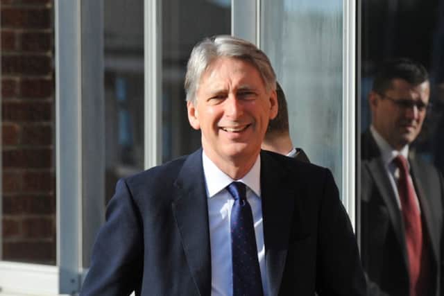 Chancellor Philip Hammond on a visit to Portsmouth
