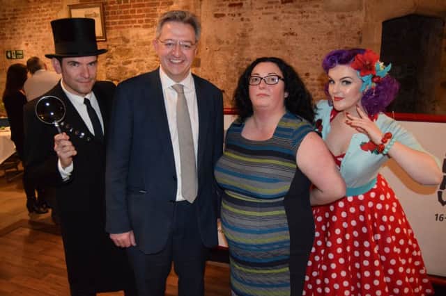 Jonathan Fost, owner of Torchlight Heritage founder, with James Priory, chairman of Portsmouth Festivities, Erica Smith, director of Portsmouth Festivities, and Amy Manwaring, of Torchlight Heritage, all the launch of Portsmouth Festivities
