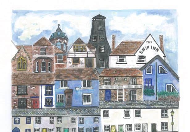 Langstone: a collage by Sue Meredith