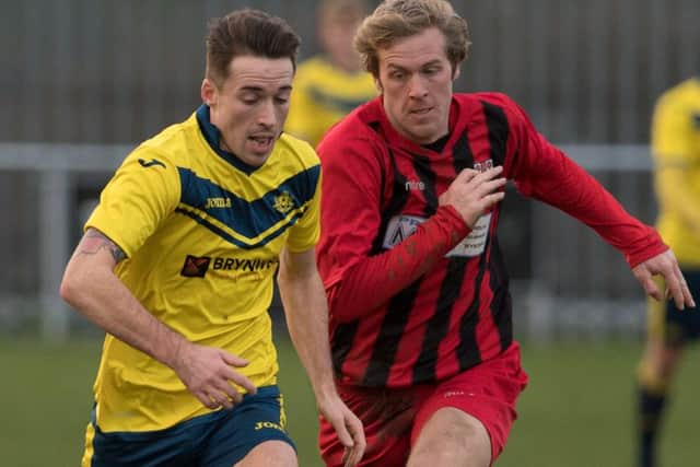 Simon Woods, right, scored for Fareham on Tuesday