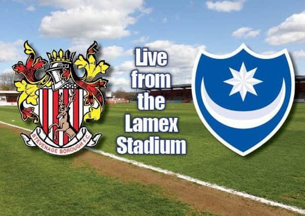 Pompey travel to Stevenage in League Two today