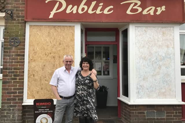 The new licensees at the White Horse, Ian Rowlands and Caron Budd