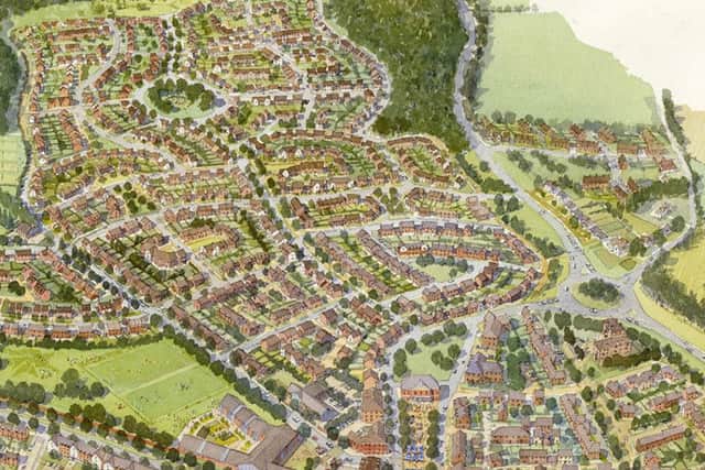 The latest CGI of the proposed Welborne development