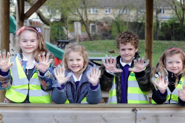 From left, Annabelle Snares, Laila Harvey, Oliver Osborne and Lydia Bower.
Picture: Sarah Standing (170393-8363)
