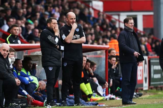 Pompey boss Paul Cook has praised Stevenage for their win against the Blues today. Picture: Joe Pepler
