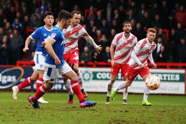 Conor Chaplin's Panenka backfired on him Picture: Joe Pepler