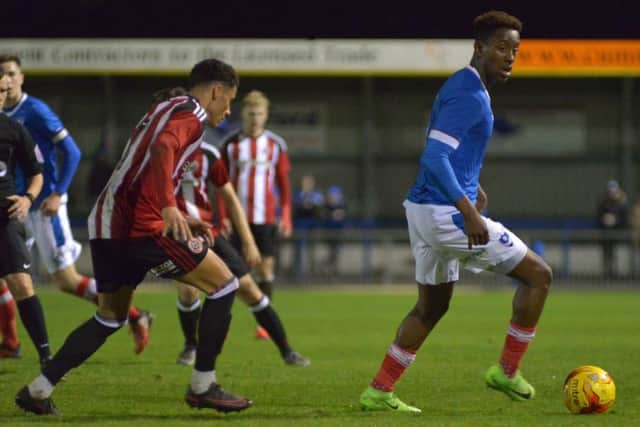 Jamal Lowe set up the goal for his team-mate Nicke Kabamba. Picture: Colin Farmery