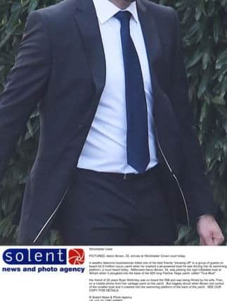 Aaron Brown, 34, arrives at Winchester Crown Court. Picture: Solent News and Photo Agency