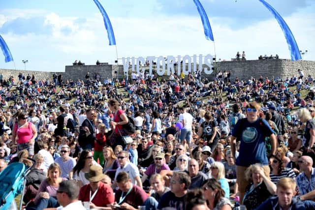 The main stage of Victorious Festival on Southsea Common in 2014