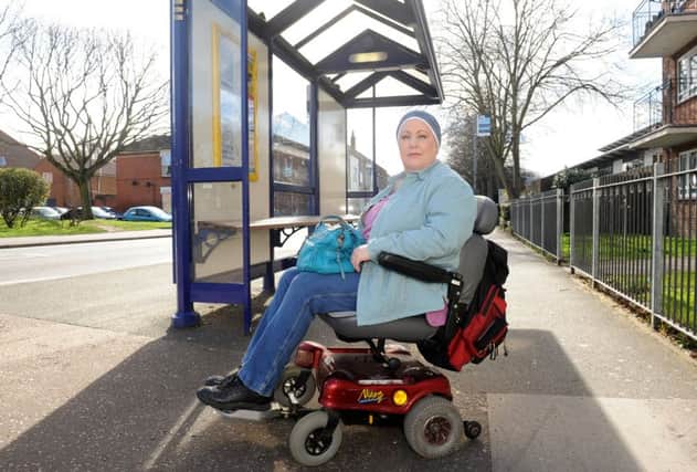 Kathryn MacDonald, 46, from Portsmouth, uses an electric wheelchair and was refused on three First buses Picture: Sarah Standing (170406-4484)