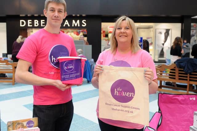 Events organiser Justin Heath and volunteer Jo Isgar from The Haven.Picture: Sarah Standing (170409-4624)
