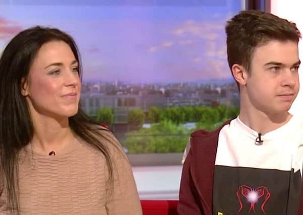 Emma and Lewis Hine on BBC Breakfast this morning. Photo: BBC