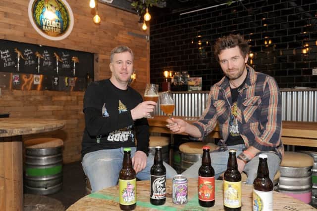 17/3/2017 (KB) love your localStaggeringly Good a brewery based in Fratton, Portsmouth. Pictured is: (l-r) Jonathan Chapman (36) from Worthing and Joe Ross (37) from Southsea.Picture: Sarah Standing (170402-4359) PPP-170320-111516001