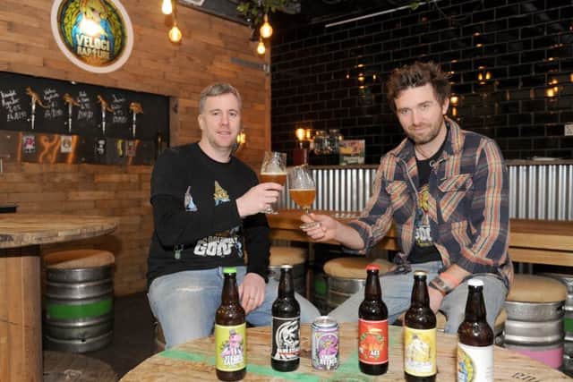 17/3/2017 (KB) love your local

Staggeringly Good a brewery based in Fratton, Portsmouth. 

Pictured is: (l-r) Jonathan Chapman (36) from Worthing and Joe Ross (37) from Southsea.

Picture: Sarah Standing (170402-4359) PPP-170320-111516001