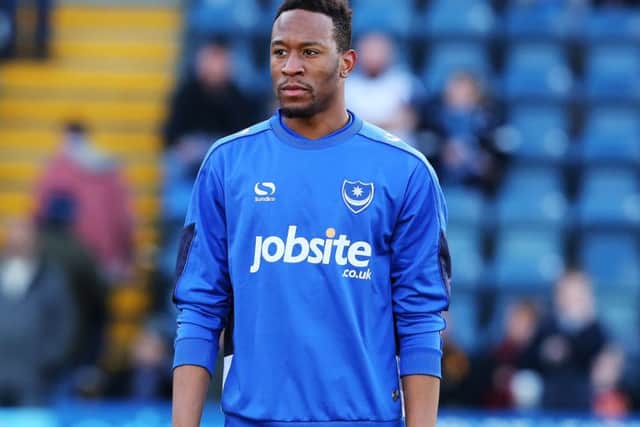 Pompey forward Nicke Kabamba Picture: Joe Pepler