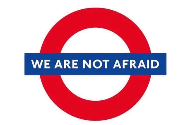 Social media users posted this picture, with the TFL Underground logo, along with their messages. Picture: Twitter.