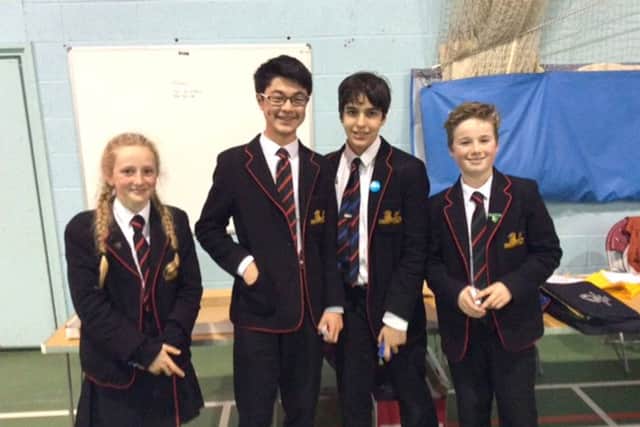 From left, Olivia Spink, John Yu, Robin Cavusoglu and Oliver Durrant
