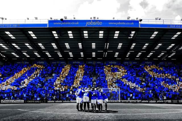 The Fratton End on the opening weekend of the 2013-14 season after the Trust takeover Picture: Joe Pepler