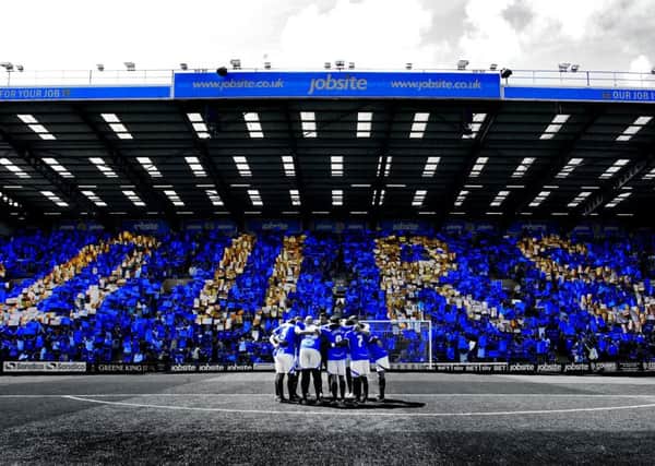 The Fratton End on the opening weekend of the 2013-14 season after the Trust takeover Picture: Joe Pepler