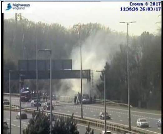 The scene on the M27. Picture: Highways England on Twitter.