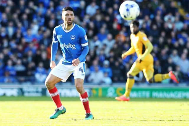 Danny Rose in action during Pompey's 2-1 win against Newport County. Picture: Joe Pepler