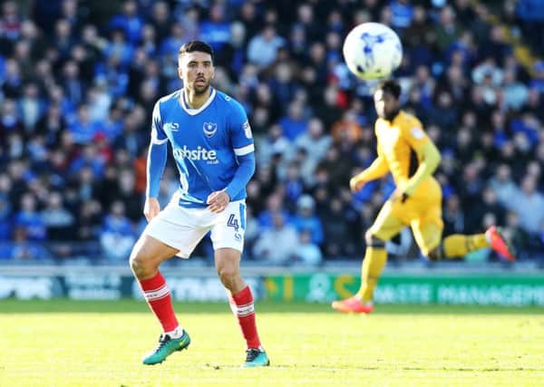 Danny Rose in action during Pompey's 2-1 win against Newport County. Picture: Joe Pepler