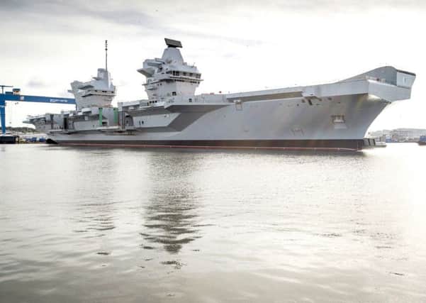The UK's largest ever warship, HMS Queen Elizabeth. Picture by BAE/ John Linton