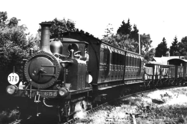 A mixed train on the Hayling Billy line near Langstone