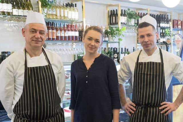 Paulo Martins, area manager Aya Kubincz and head chef Narcis Lefter Picture: Keith Woodland (170417-016)