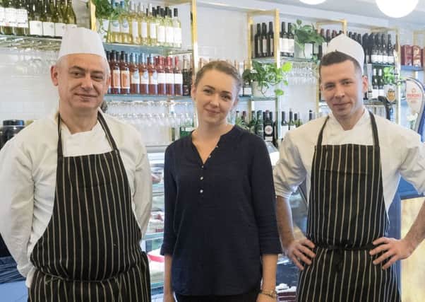 Paulo Martins, area manager Aya Kubincz and head chef Narcis Lefter Picture: Keith Woodland (170417-016)
