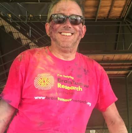Simon during Holi, the Festival of Colours