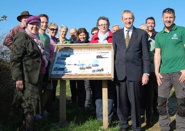 Hayling Island Billy Line panel unveiling group