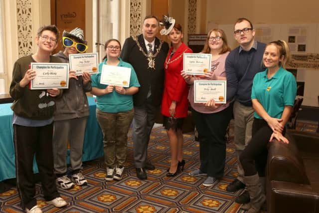 Carly Blake, Amy Tucker, Tabby Ayres, Mayor David Fuller, Leza Tremorin, Sophie Morton, Mike Beall and Aisia Howard.