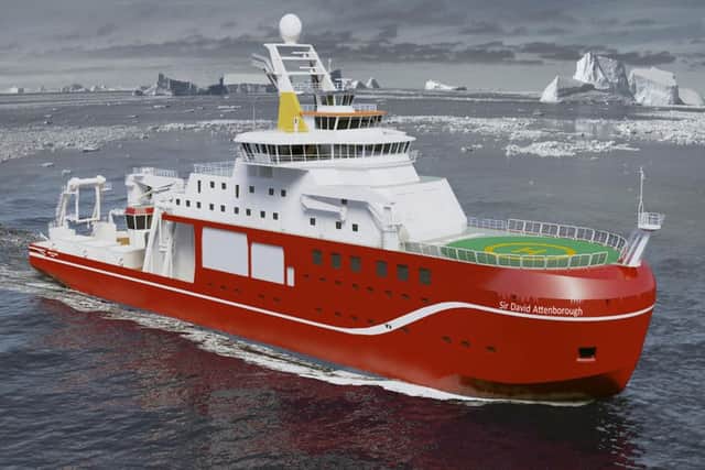 The NERC's polar research ship, named RSS Sir David Attenborough. Picture: PA