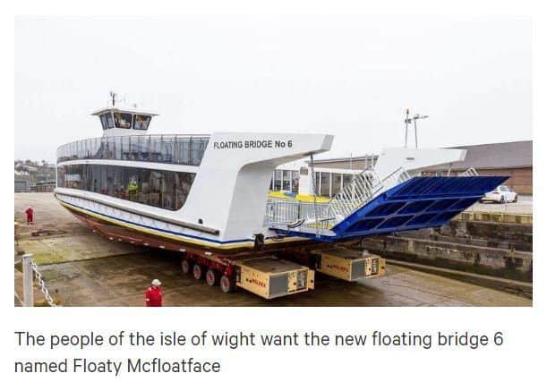 The online petition calling on the council to name the bridge Floaty McFloatface. Picture: Change.org