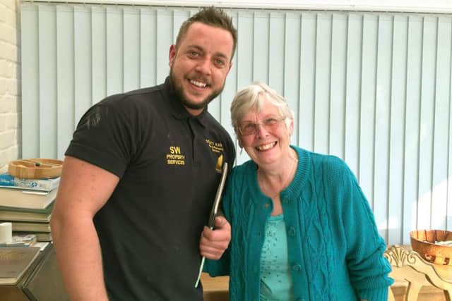 Scott Ware from Havant, owner of Scott Ware Gas & Plumbing Services gave Val Toovey's Purbrook home a free gas safety check