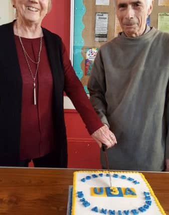 From left, Diana Warren and John Gill