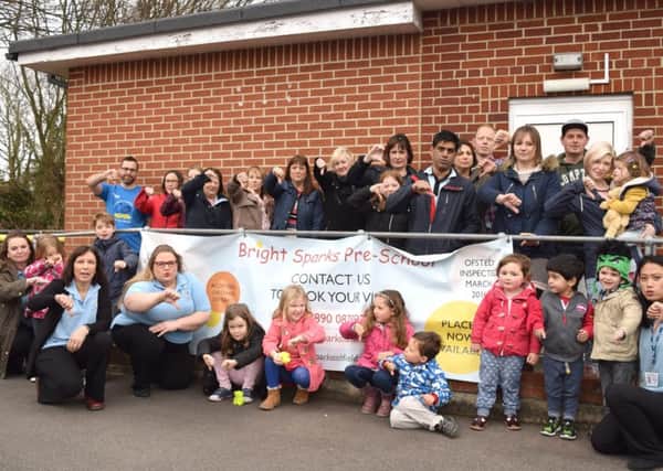 Pupils, staff, parents and former parents campaigned to save Bright Sparks Pre-School from closure