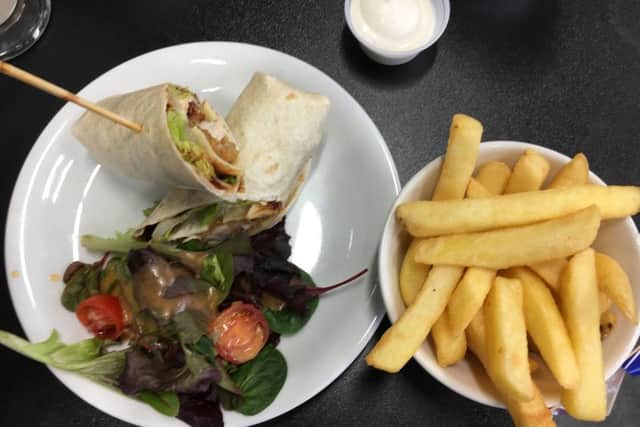The chicken and cheese wrap