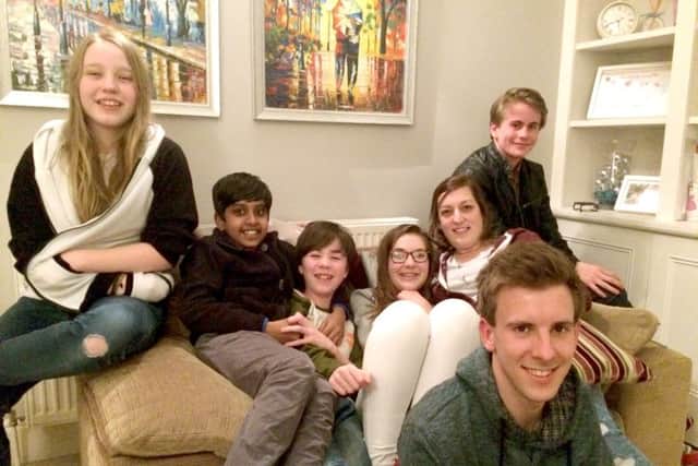 Bryn Jenkins with the young people from St Simons