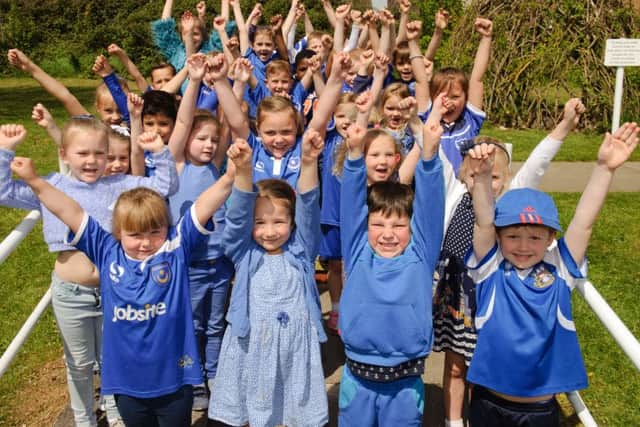 Pupils from Purbrook Infant School on Blue Day last year
