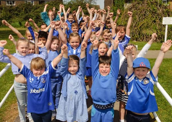 Pupils from Purbrook Infant School on Blue Day last year