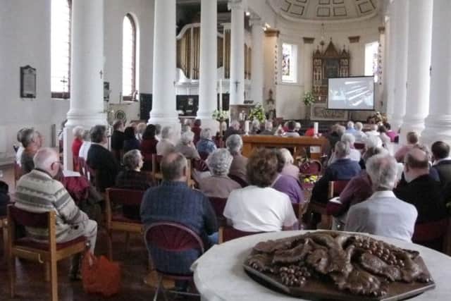 The congregation at Holy Trinity Church, Gosport