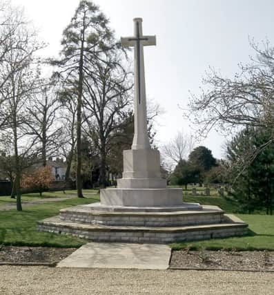 The Cross of Sacrifice at Haslar Royal Naval Cemetery