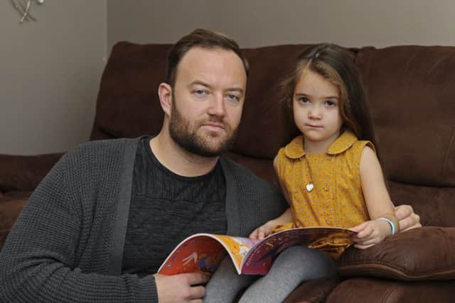 Dominic Bellman and his daughter Elsie, pictured in December