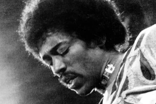 Jimi Hendrix performing at the Isle of Wight Festival in 1970. The festival is the subject of an exhibition at the Guildhall, Portsmouth