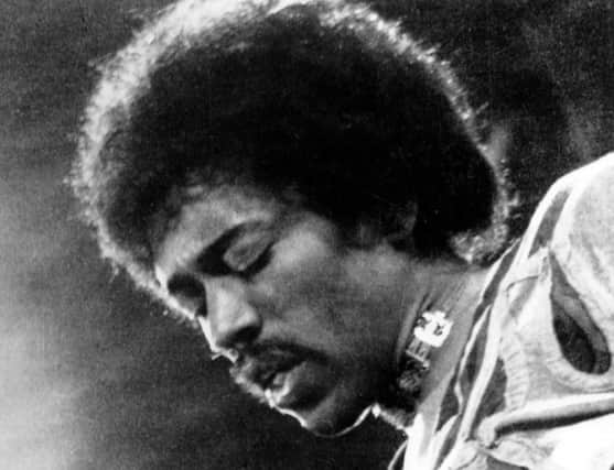 Jimi Hendrix performing at the Isle of Wight Festival in 1970. The festival is the subject of an exhibition at the Guildhall, Portsmouth