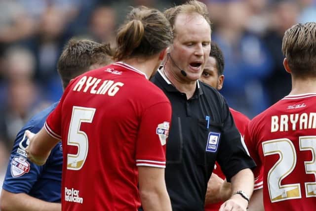 Mark Brown in charge of Birmingham City vs Bristol City. Picture: PA
