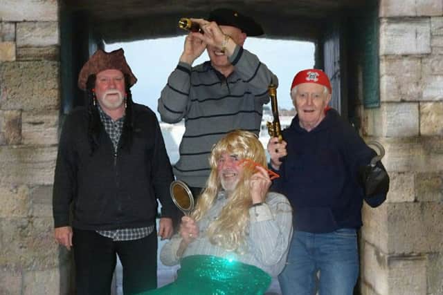 SMVC members, from left, Cabin Boy (Terry Sheldrake), captain (Mervyn Turk), pirate (John Burch) and the mermaid (Ray Gaskell). Picture; John Snowling