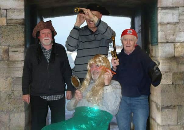 SMVC members, from left, Cabin Boy (Terry Sheldrake), captain (Mervyn Turk), pirate (John Burch) and the mermaid (Ray Gaskell). Picture; John Snowling